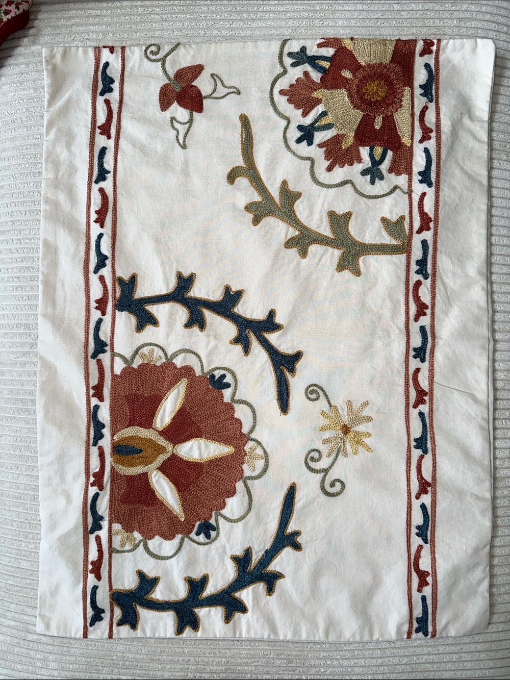 Pottery Barn Montrose Suzani Pillow Sham Embroidered Standard Size One Piece